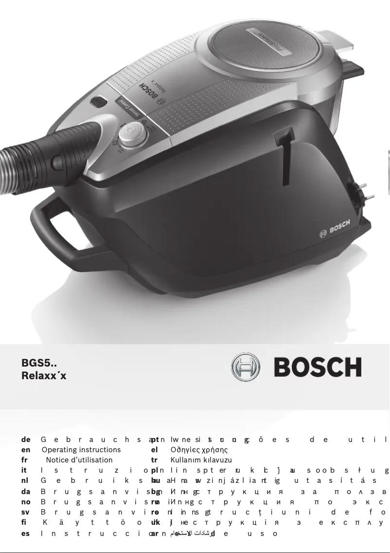 Página 1 del manual Manual de usuario Bosch Relaxx'x Prosilence Plus BGS5330A