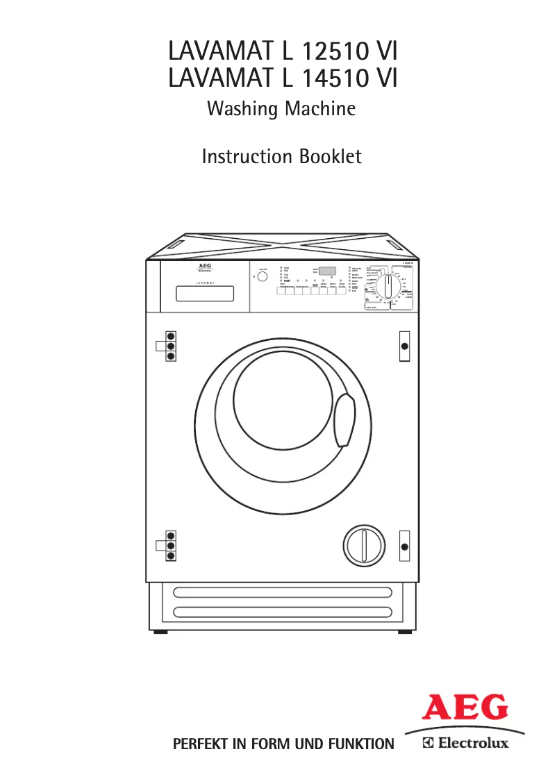 Page n°1 - Manuel utilisateur AEG-Electrolux Lavamat 14510 VI