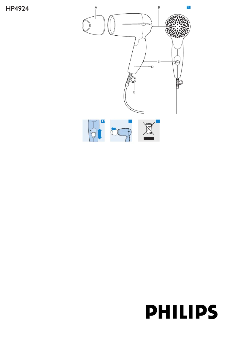 Página 1 del manual Manual de usuario Philips Salon Extra Compact HP4924