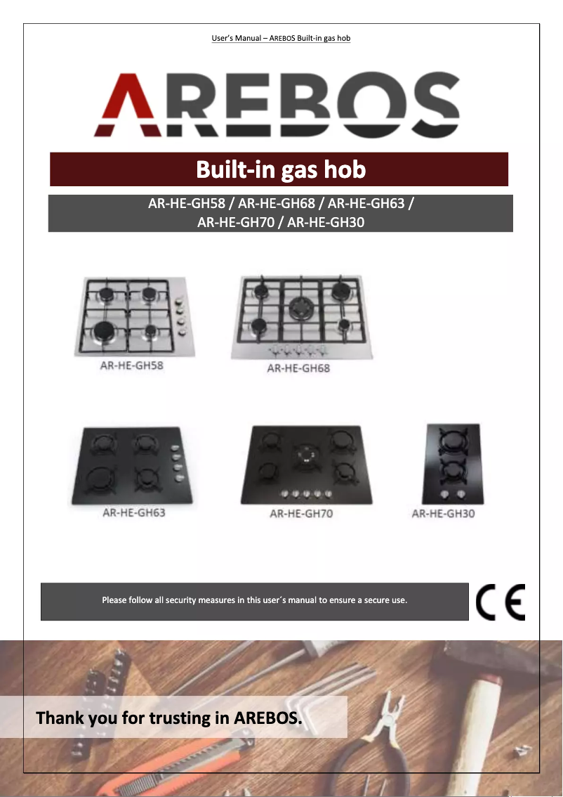 Page 1 de la notice Manuel utilisateur Arebos AR-HE-KM1500S