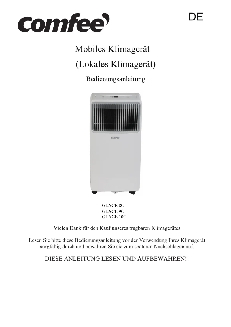 Page 1 de la notice Manuel utilisateur Comfee GLACE 10C
