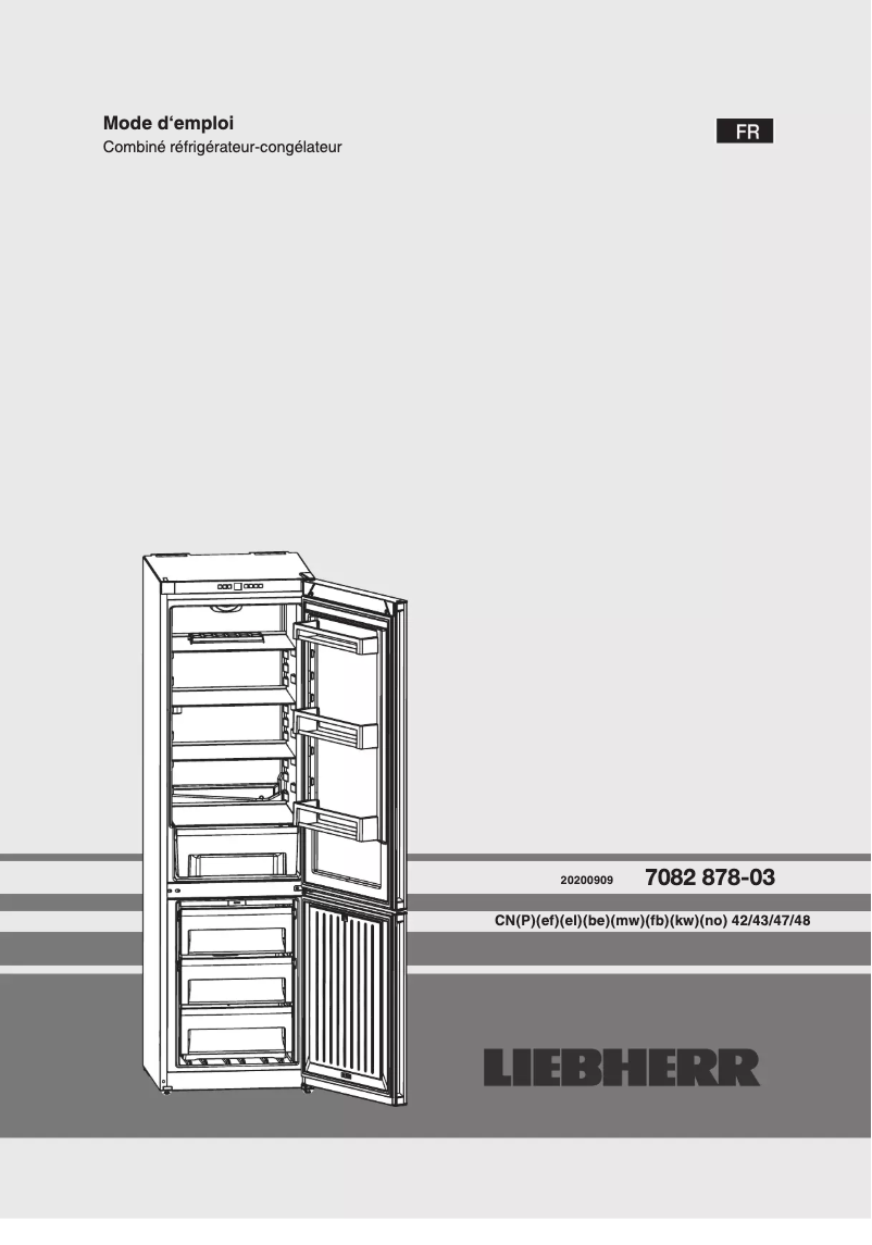 Page 1 de la notice Manuel utilisateur Liebherr CNef 4313