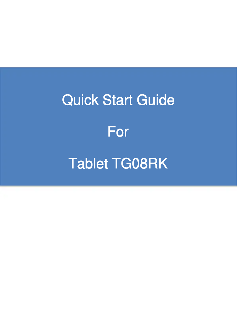 Page 1 de la notice Manuel utilisateur ECS TG08RK