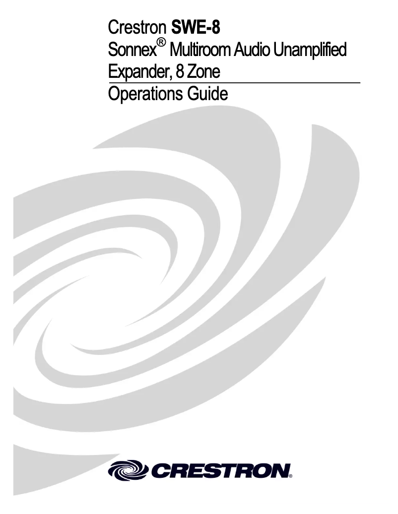 Page 1 de la notice Manuel utilisateur Crestron SWE-8