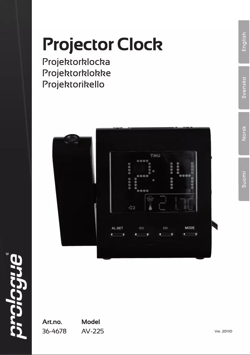 Page 1 de la notice Manuel utilisateur Prologue AV-225