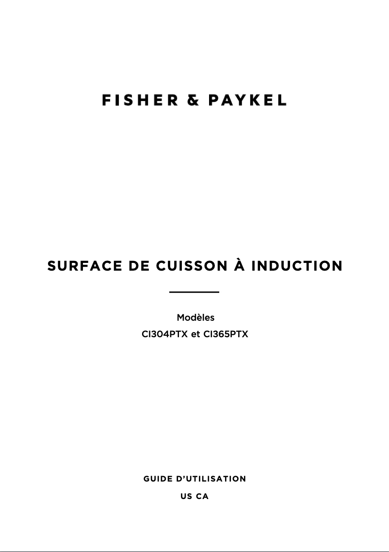 Página 1 del manual Manual de usuario Fisher & Paykel CI365PTX1