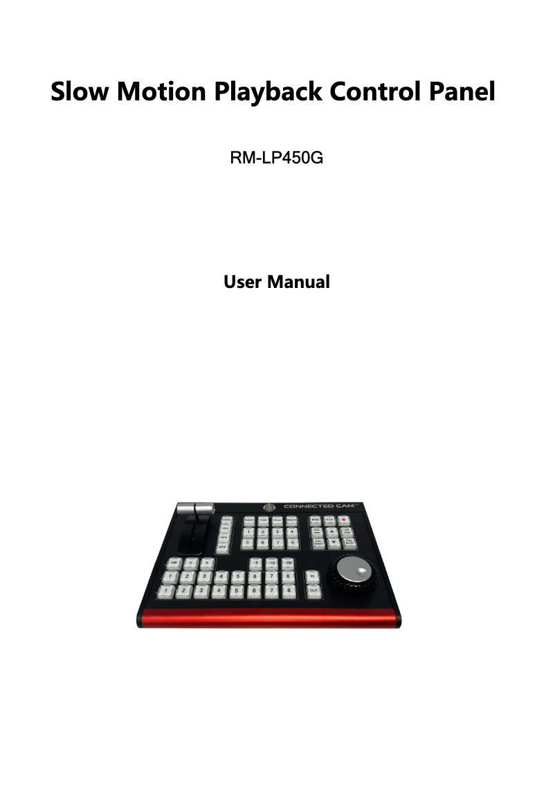 Image de la première page du manuel de l'appareil vMix RM-LP450G