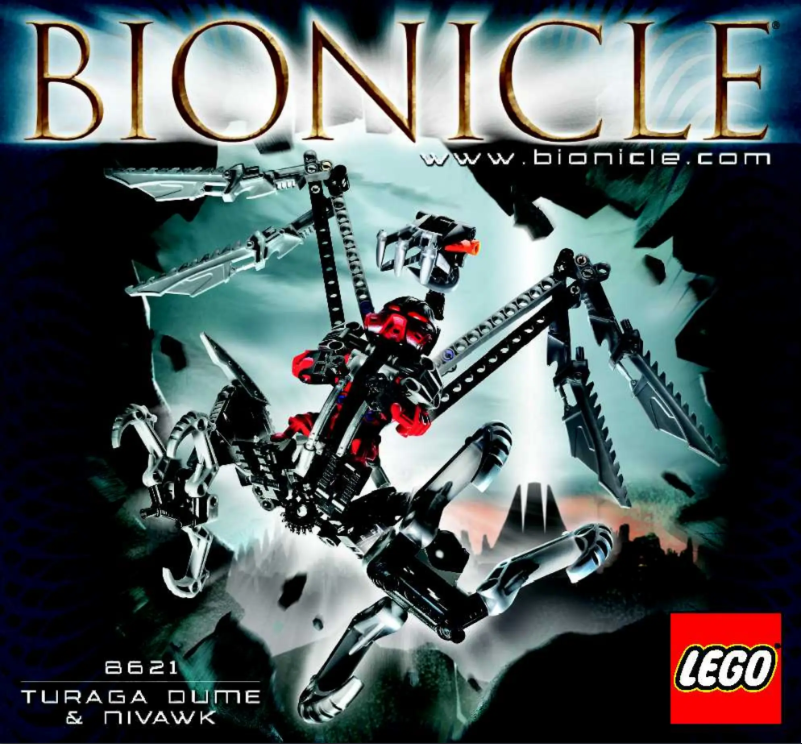 First page image of the manual for Bionicle 8621