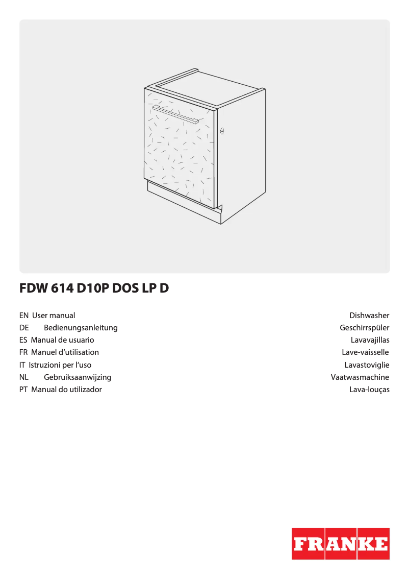 Page 1 de la notice Manuel utilisateur Franke FDW 614 D10P DOS LP D