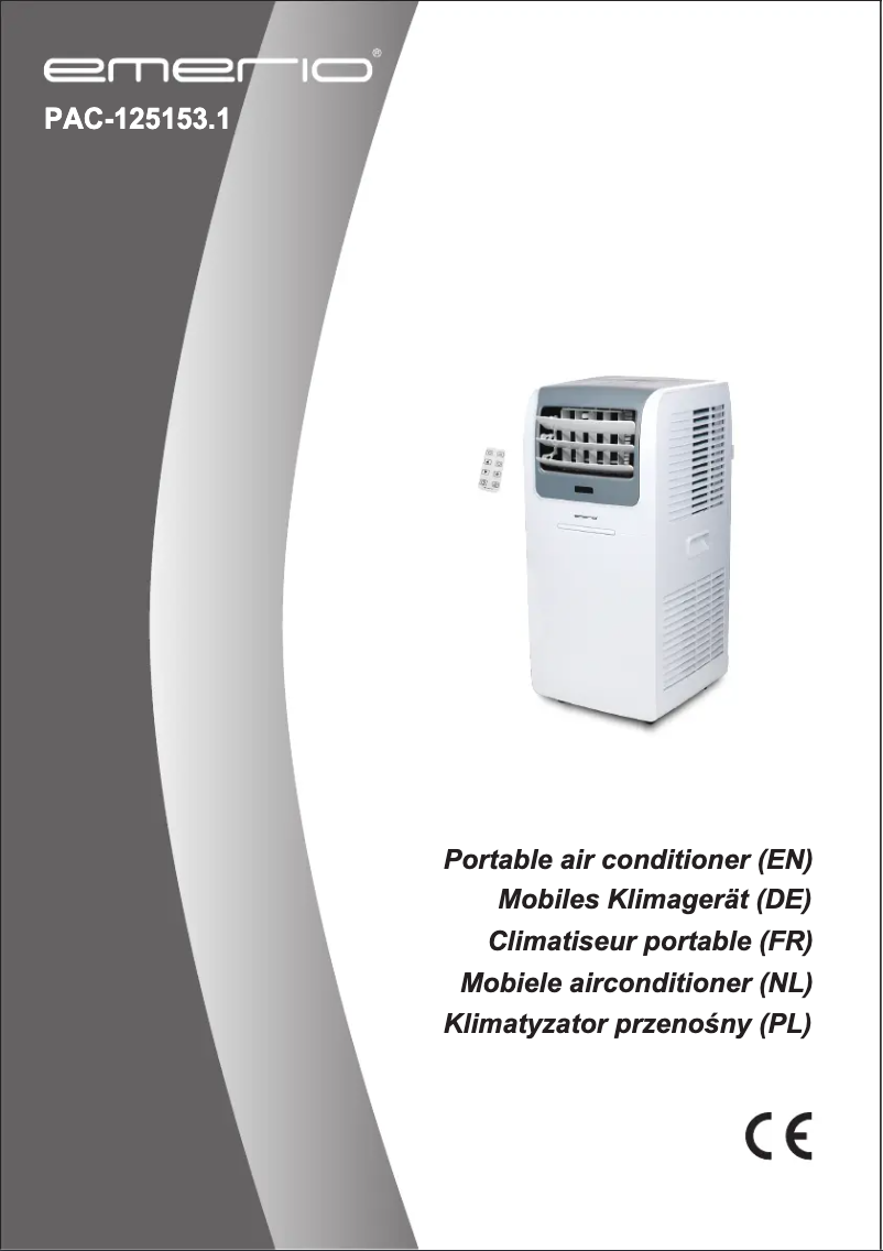 Page n°1 - Manuel utilisateur Emerio PAC-125153
