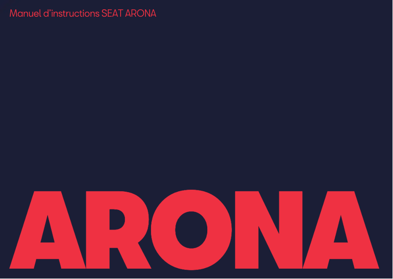 Image de la première page du manuel de l'appareil Arona (2025)