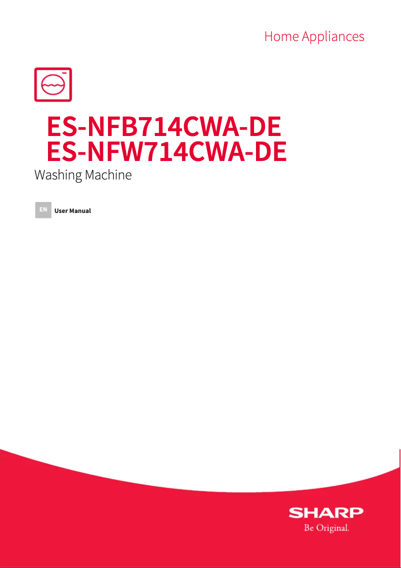 Image de la première page du manuel de l'appareil ES-NFW714CWA-DE