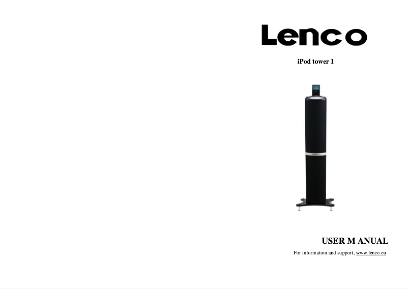 Page n°1 - Manuel utilisateur Lenco iPod tower 1