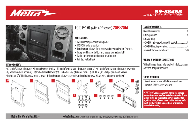 Image de la première page du manuel de l'appareil 99-5846B