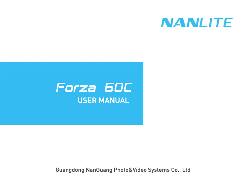 Página 1 del manual Manual de usuario Nanlite Forza 60C