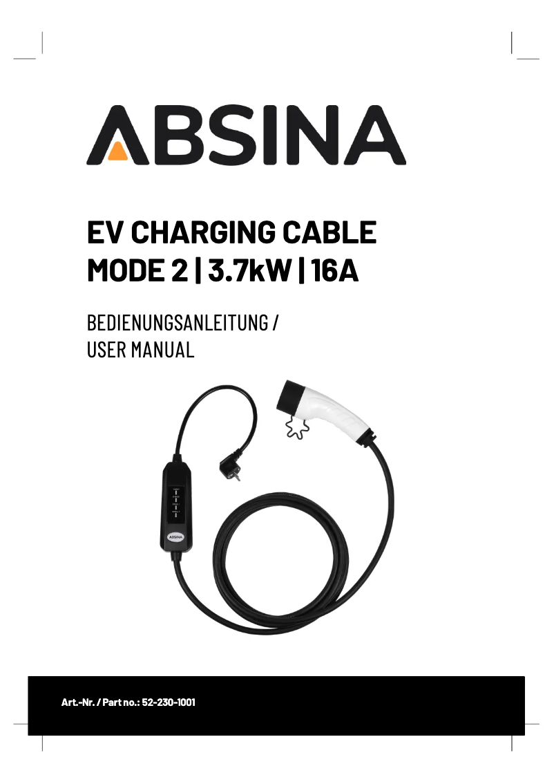 Page 1 de la notice Manuel utilisateur Absina Mode2