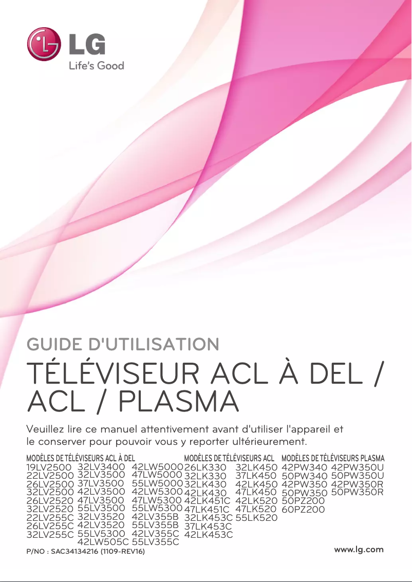 Image de la première page du manuel de l'appareil 22LV2500