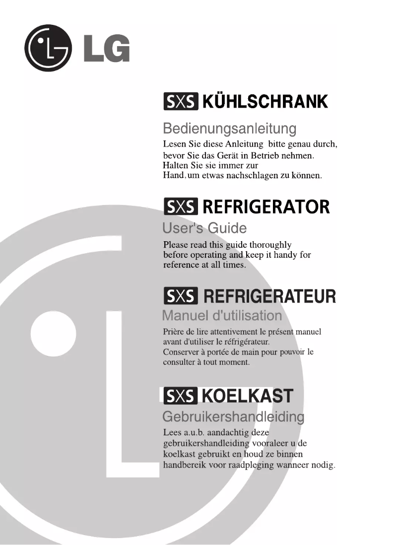 Page 1 de la notice Manuel utilisateur LG GR-G227