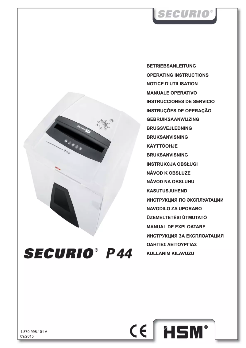 Page n°1 - Manuel utilisateur HSM Securio P44c