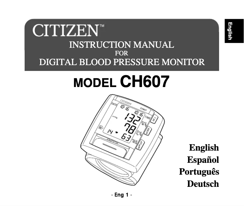 Page 1 de la notice Manuel utilisateur Citizen CH-607