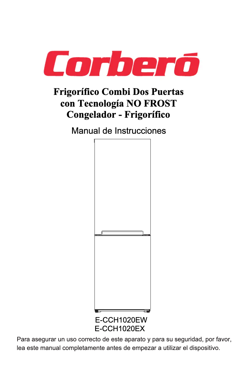Page 1 de la notice Manuel utilisateur Corbero E-CCH1020EX
