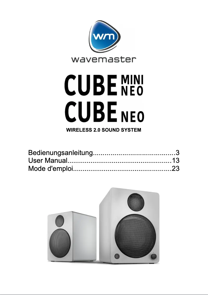 Page 1 de la notice Manuel utilisateur Wavemaster Cube Mini Neo