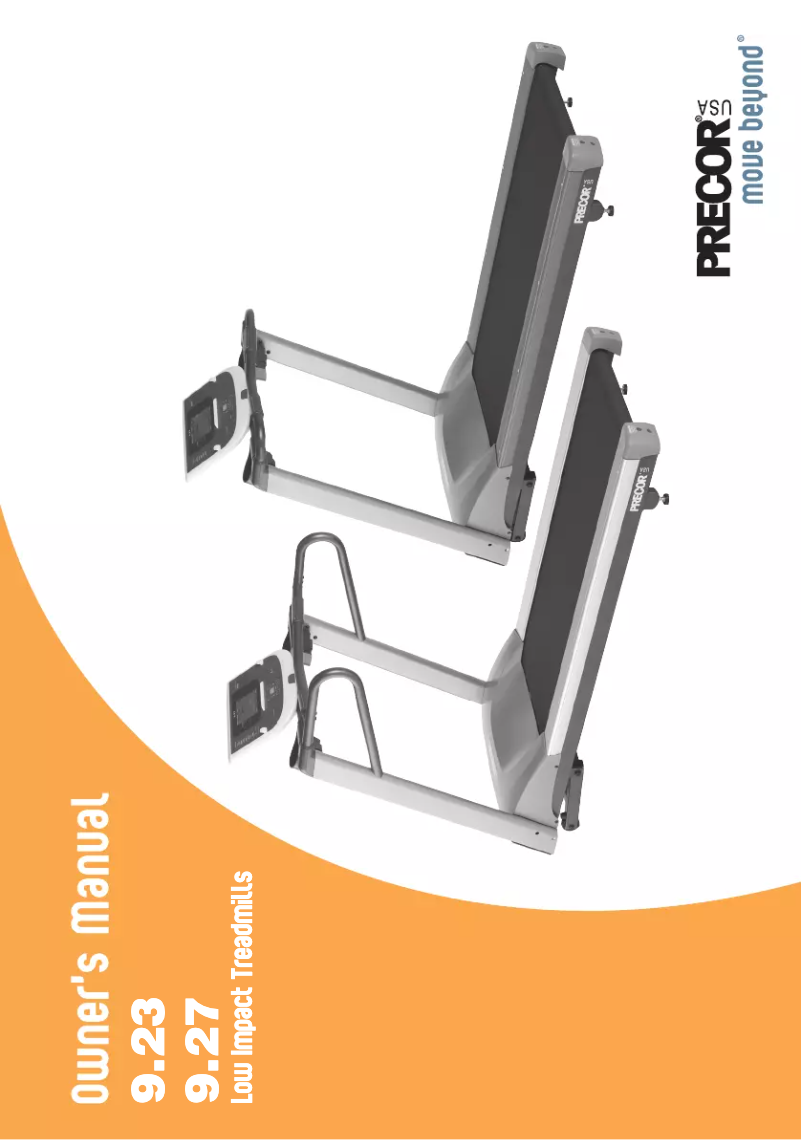 Page 1 de la notice Manuel utilisateur Precor 9.23