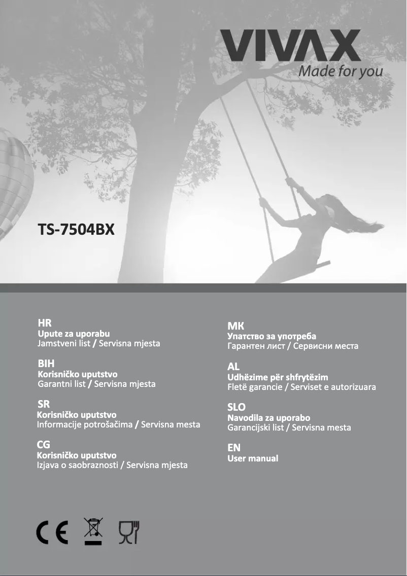 Page n°1 - Manuel utilisateur Vivax TS-7504BX