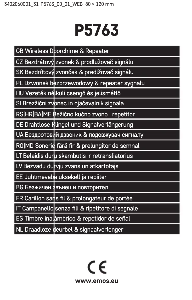 Página 1 del manual Manual de usuario Emos P5763