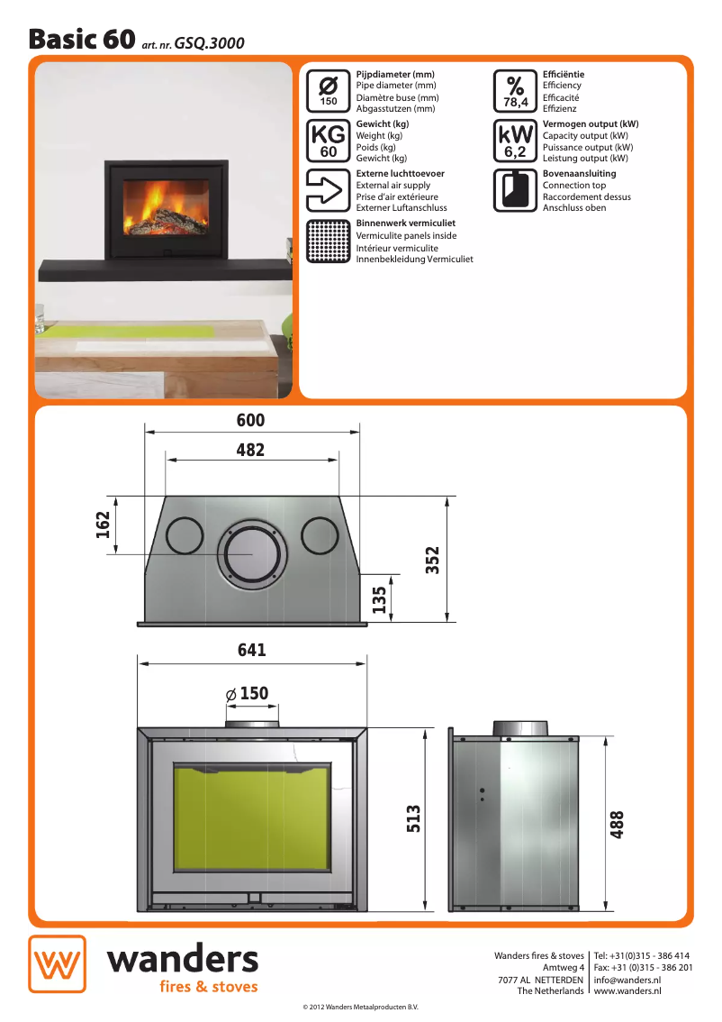 Page 1 de la notice Manuel utilisateur Wanders Basic 60