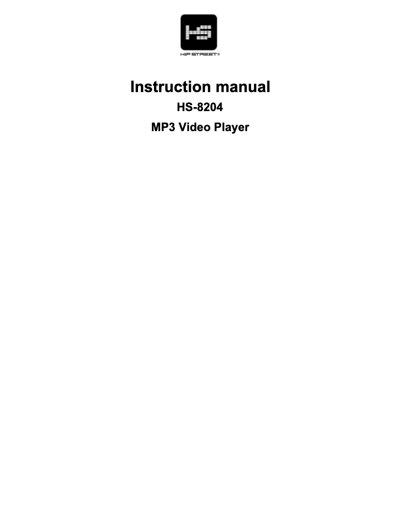 Image de la première page du manuel de l'appareil HS-8204