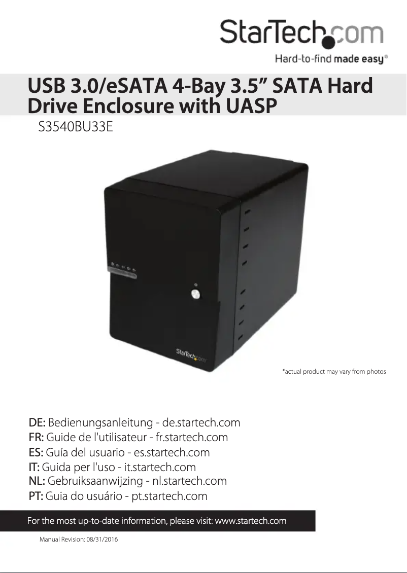 Página 1 del manual Manual de usuario StarTech.com S3540BU33E