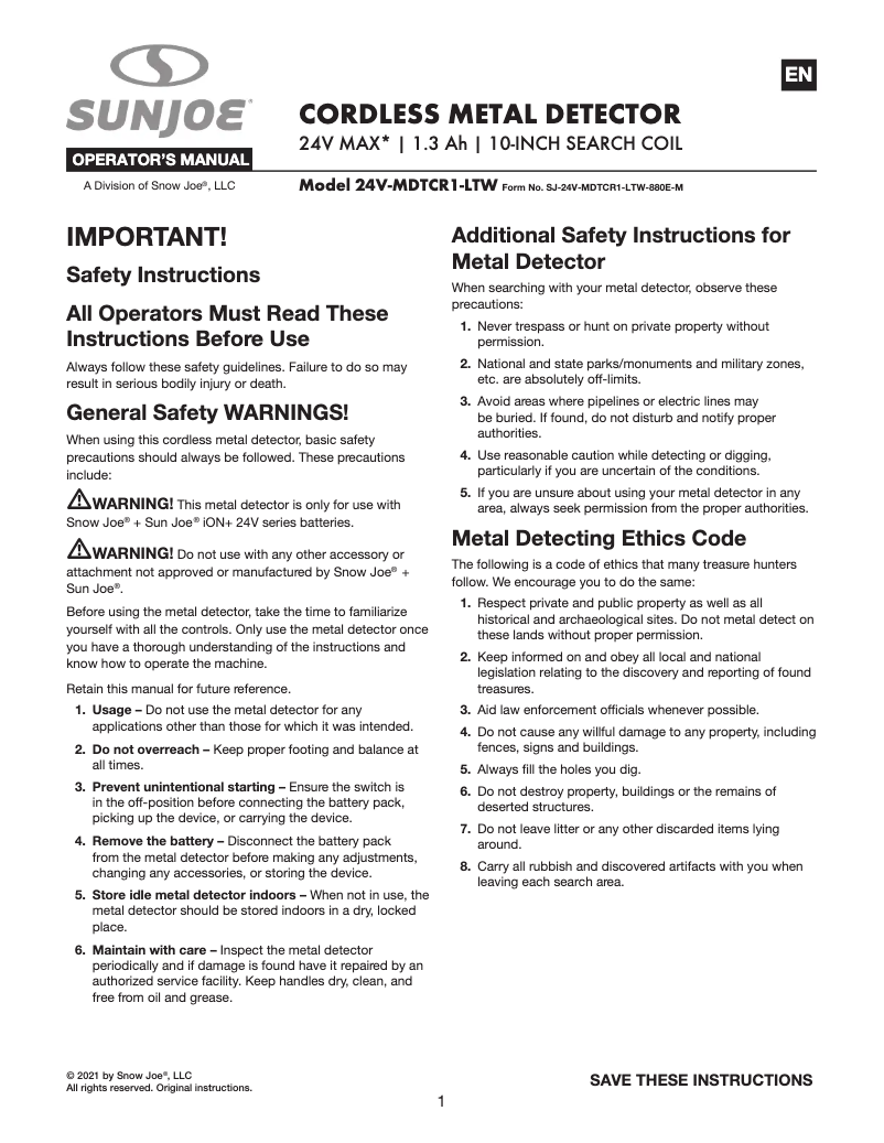 Image de la première page du manuel de l'appareil 24V-MDTCR1-LTW
