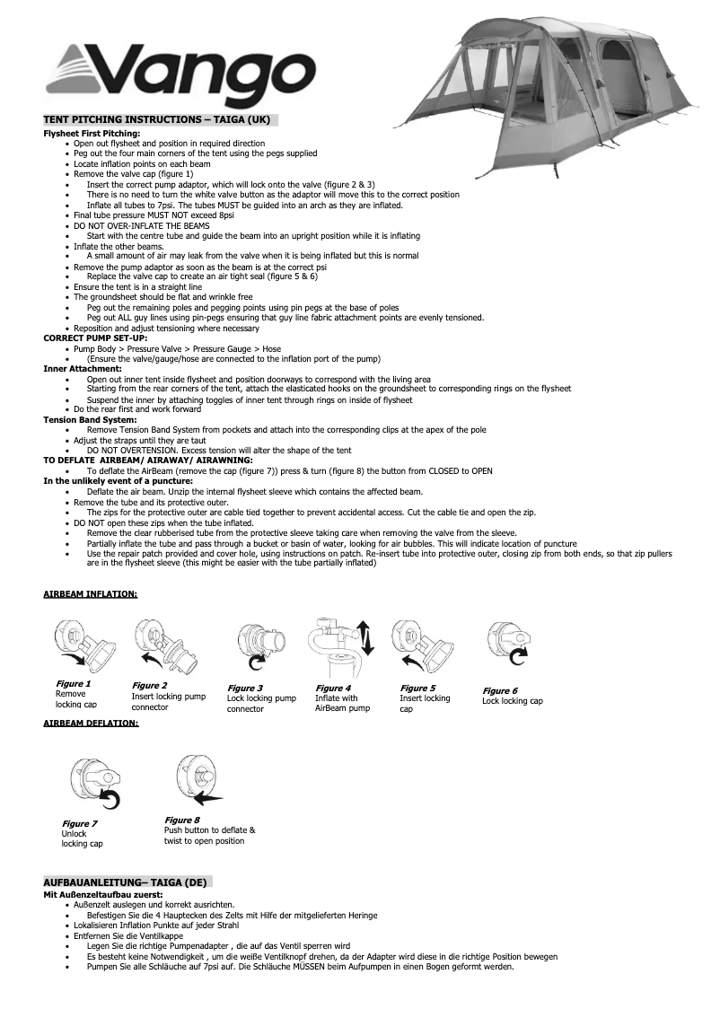 Image de la première page du manuel de l'appareil Taiga 600XL