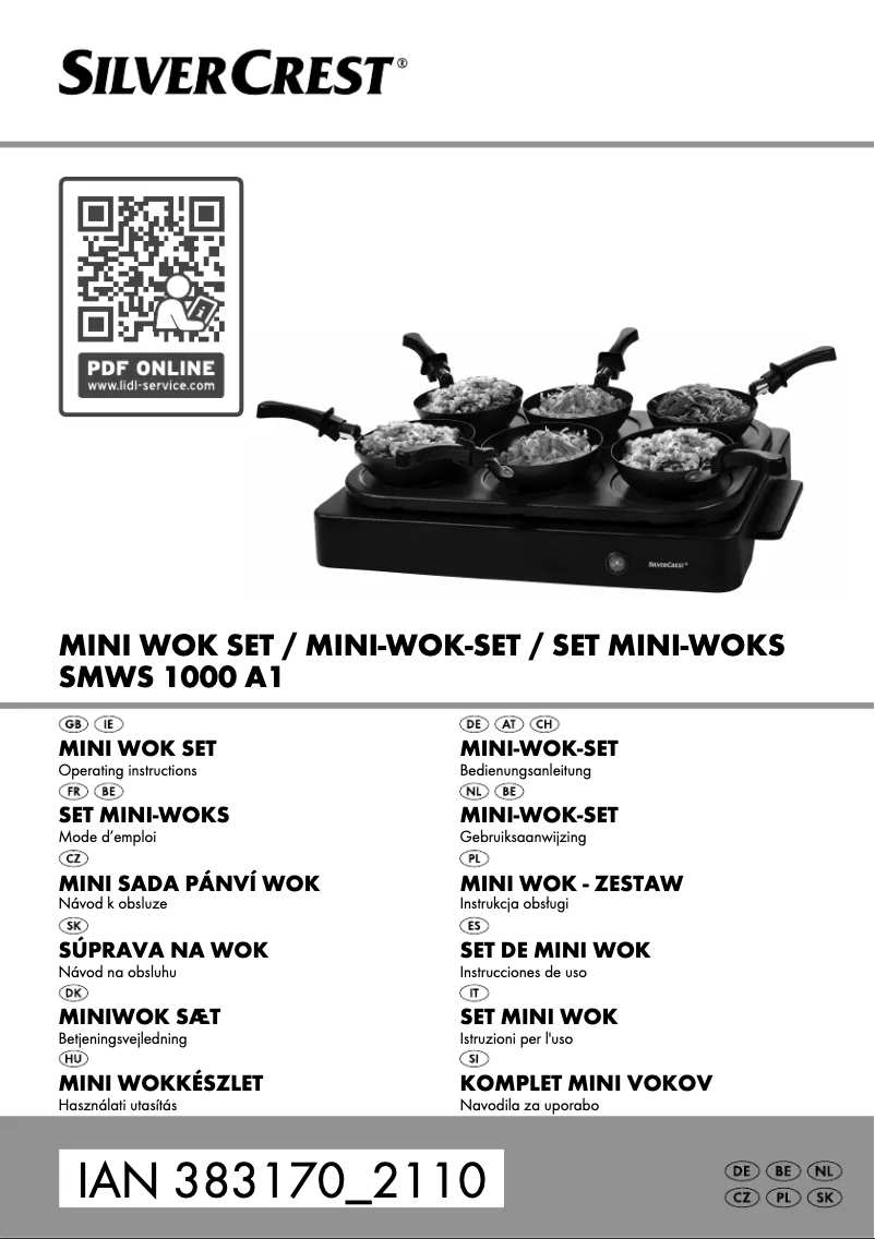 Page 1 of the manual User Manual SilverCrest SMWS 1000 A1