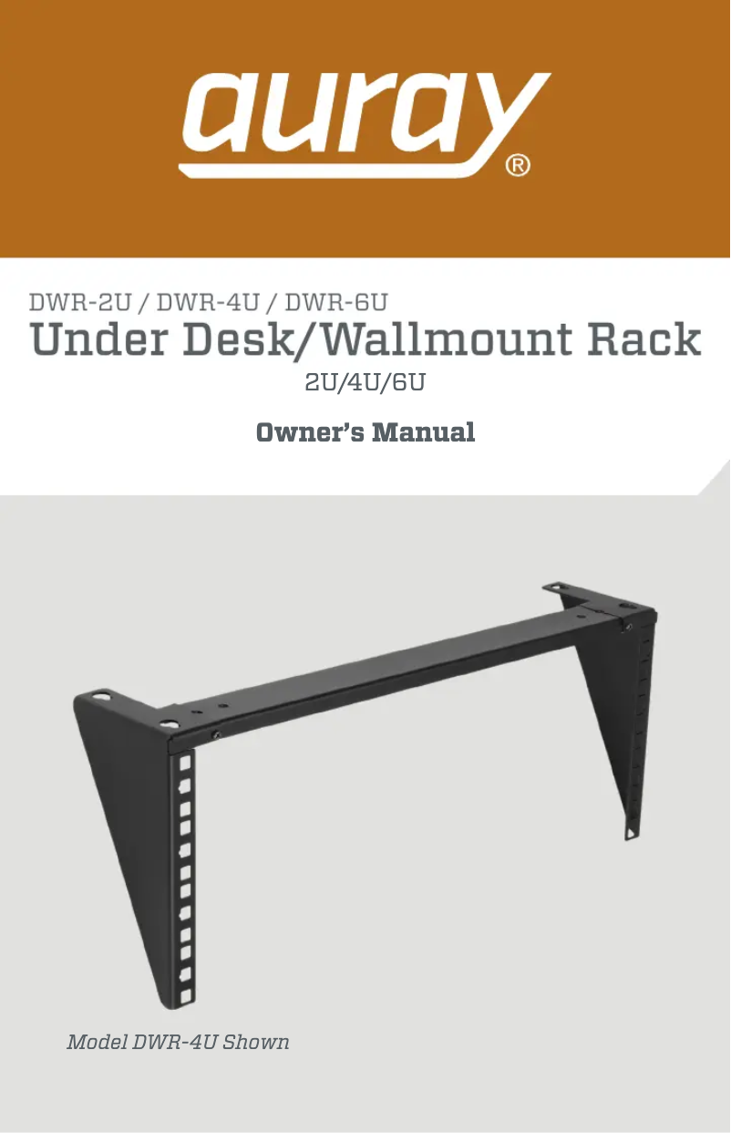 Page 1 de la notice Manuel utilisateur Auray DWR-2U
