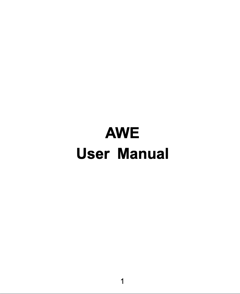 Image de la première page du manuel de l'appareil AWE