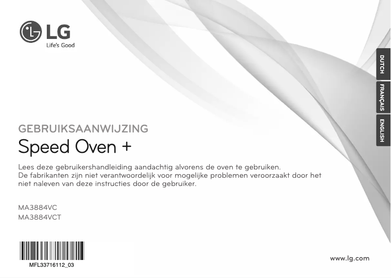 Image de la première page du manuel de l'appareil MA3884VC