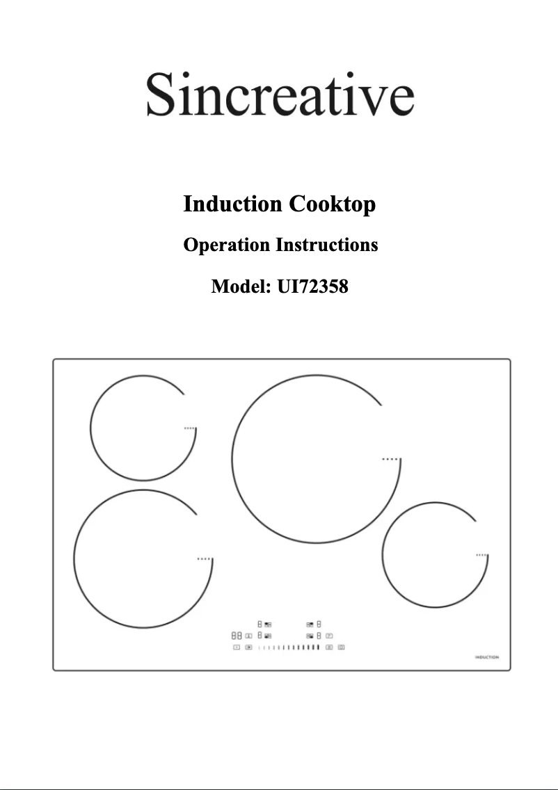 Page n°1 - Manuel utilisateur Sincreative UI72358