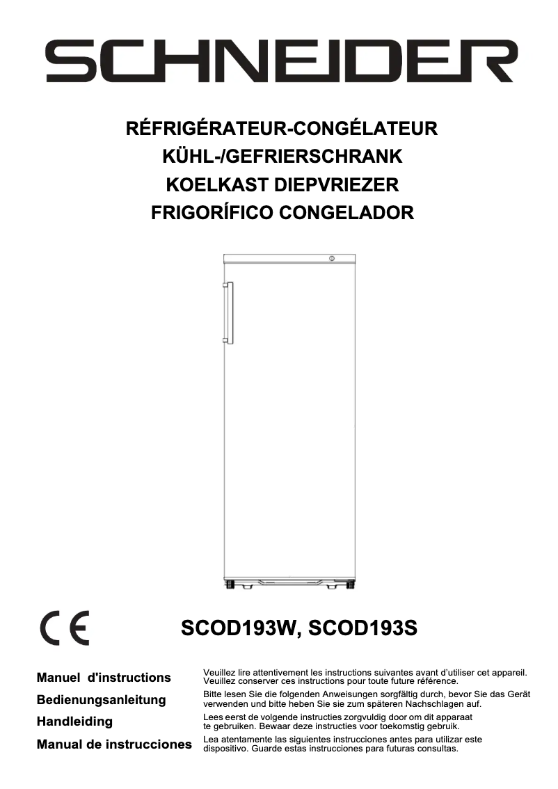 Page 1 de la notice Manuel utilisateur Schneider SCOD193S