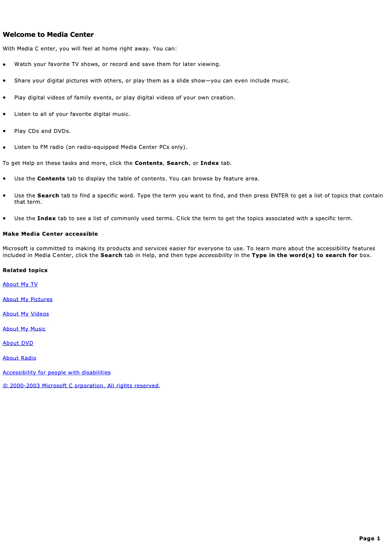 Imagen de la primera página del manual del dispositivo Vaio PCV-RZ45G