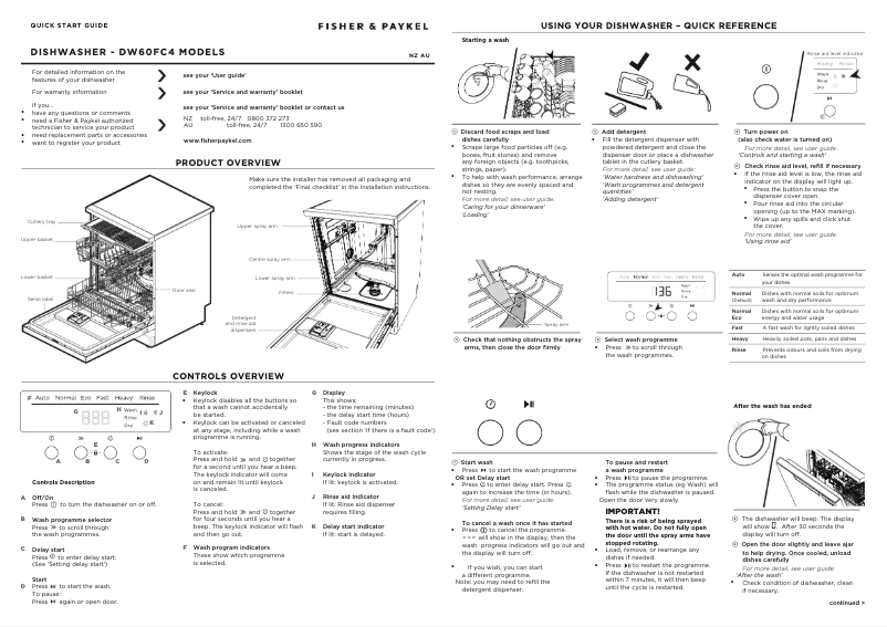 Image de la première page du manuel de l'appareil DW60FC4W1