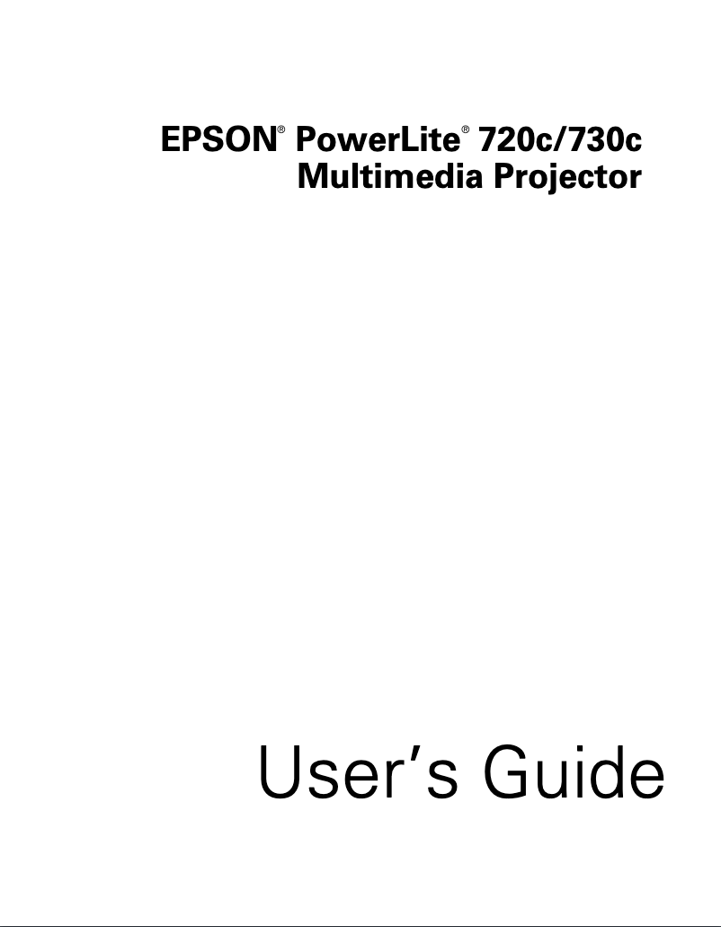 Page 1 de la notice Manuel utilisateur Epson PowerLite 720c
