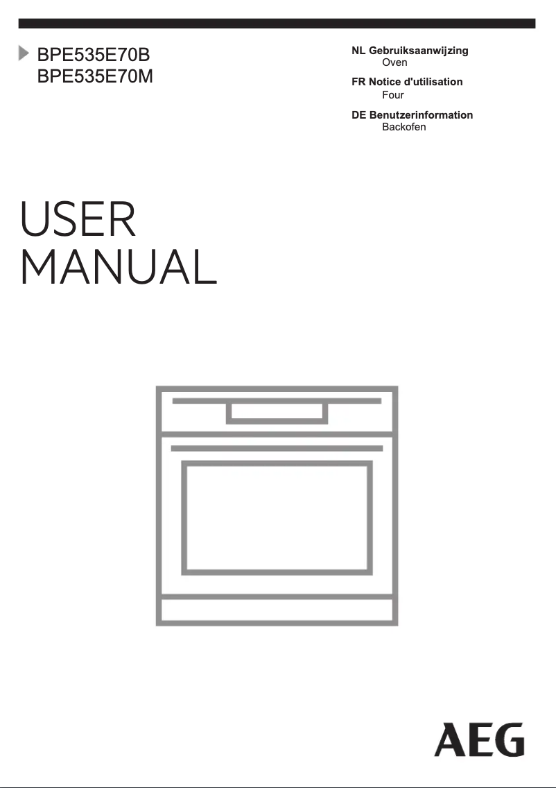 Page 1 de la notice Manuel utilisateur AEG BPE535E70B