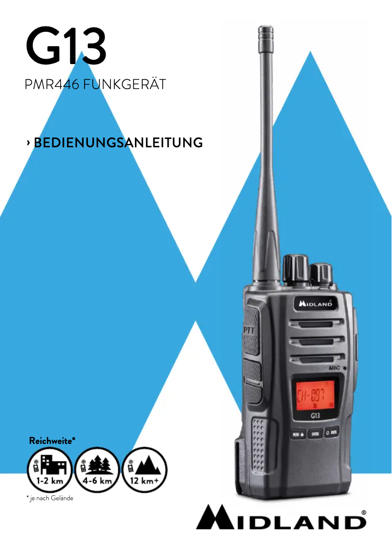 Page 1 de la notice Manuel utilisateur Midland G13