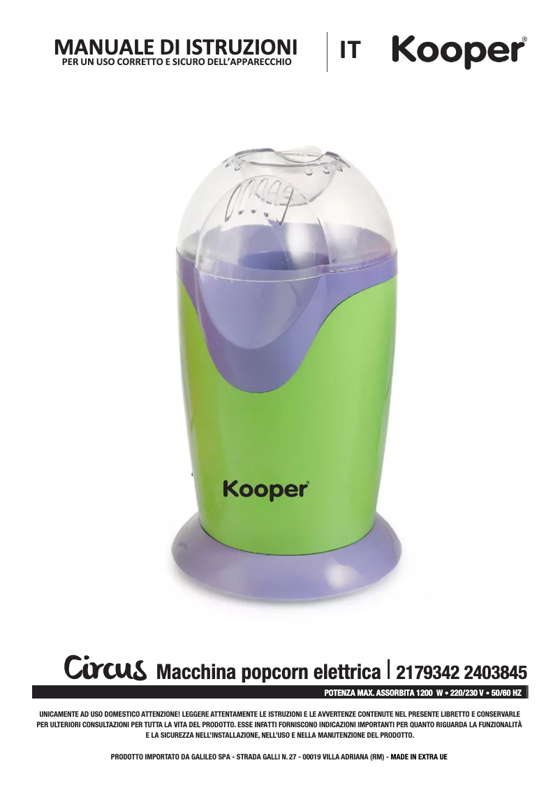 Page n°1 - Manuel utilisateur Kooper 2403845