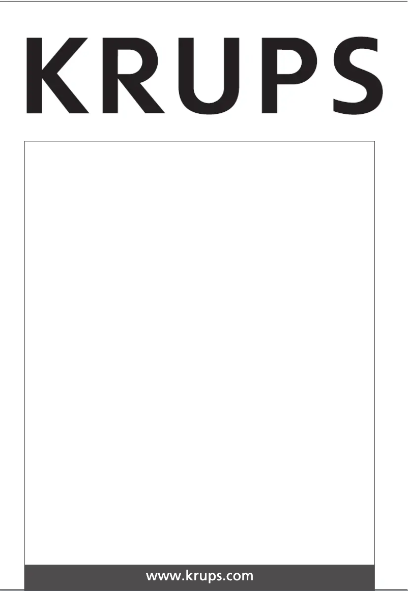 Page 1 de la notice Manuel utilisateur Krups FMF4