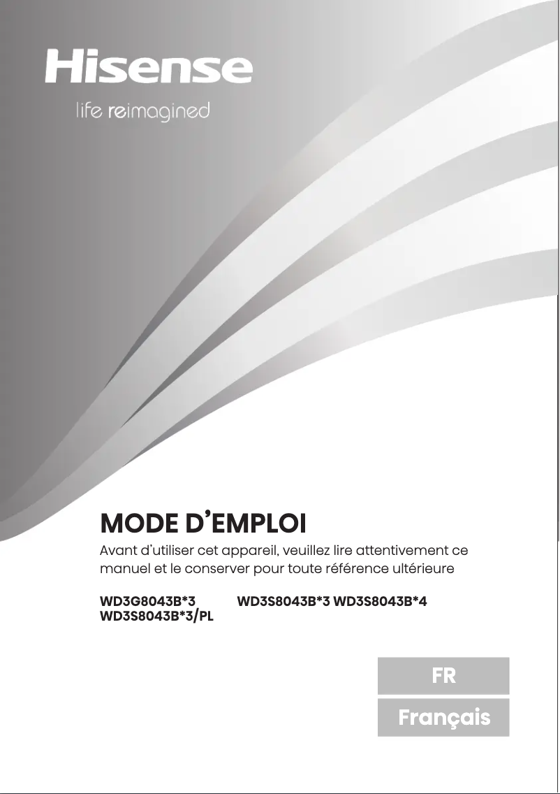 Image de la première page du manuel de l'appareil WD3S8043BB3