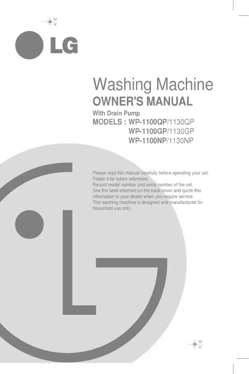 Page n°1 - Manuel utilisateur LG WP-1100QP