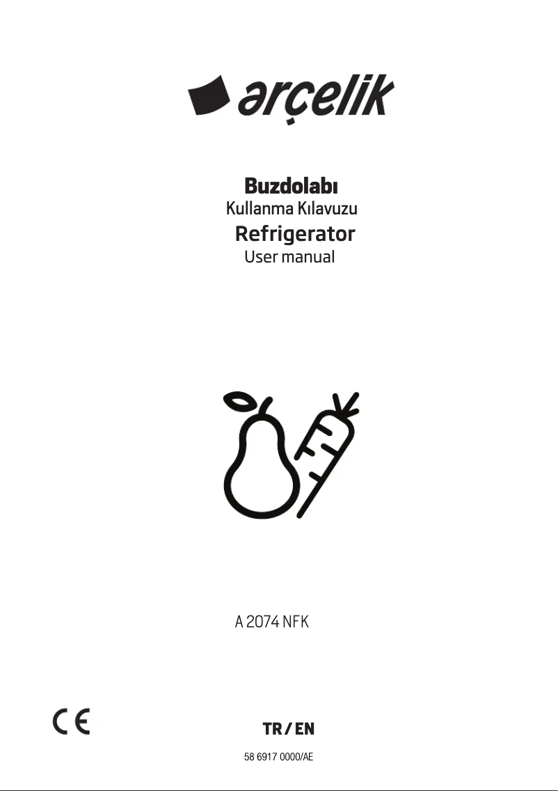 Page n°1 - Manuel utilisateur Arçelik A 2074 NFK